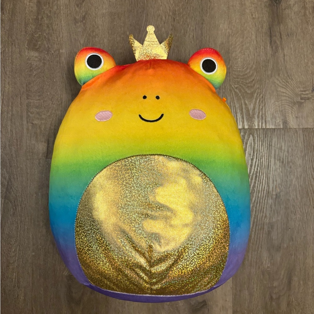 Squishmallows Plush – Purple & Rainbow Frog – OS –